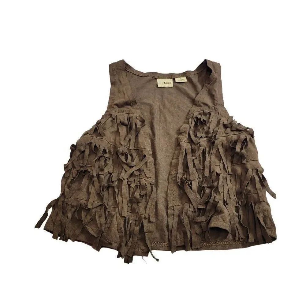 Mudd fringe western vest 5T